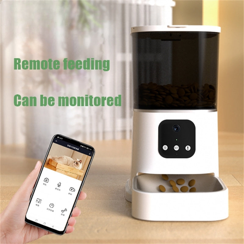 Large Capacity Automatic Pet Feeder With Smart Voice Recorder, APP Control, And Timer - Cat And Dog Food Dispenser With WiFi