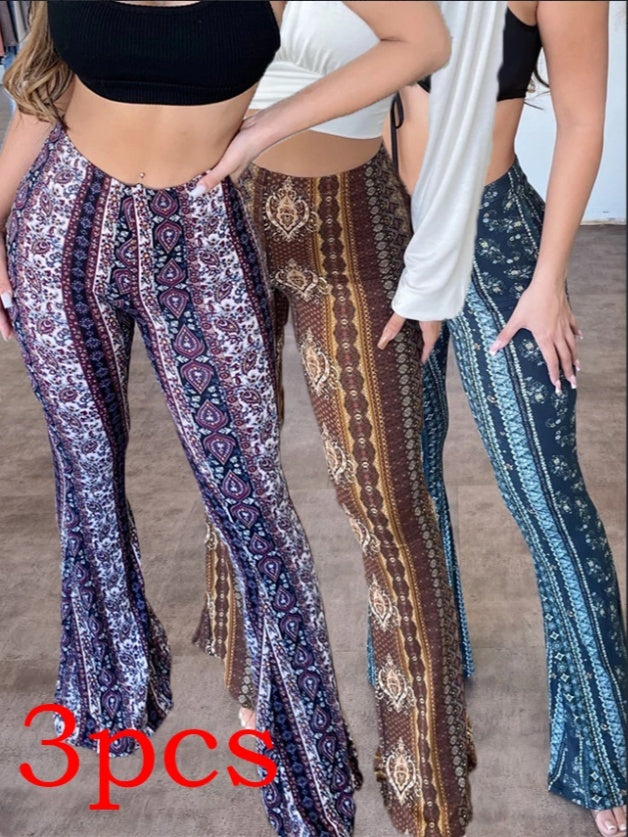 Women's High Elastic Tight Pants - Slim Sexy Print Trousers