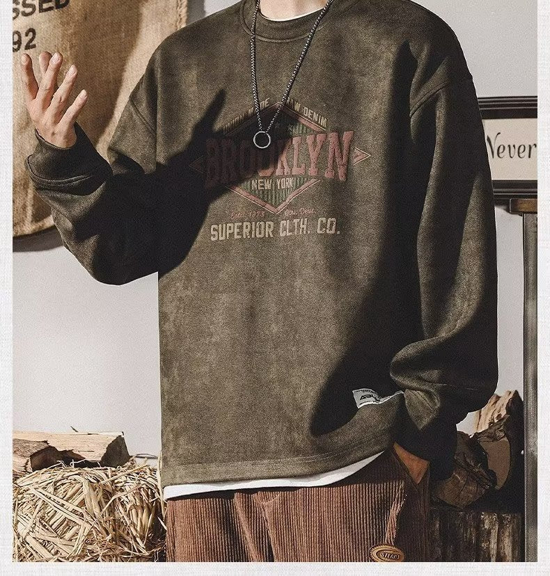 American-Style Vintage Sweater For Men