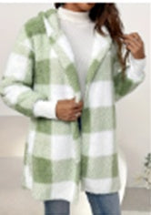 Women's Loose Plaid Sweater Cardigan
