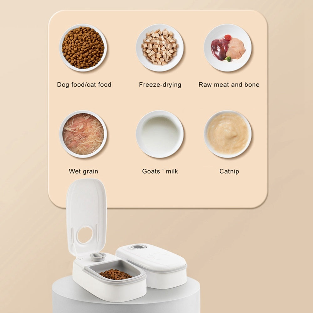 Automatic Pet Feeder With Stainless Steel Bowl - Smart Timer Food Dispenser For Cats and Dogs