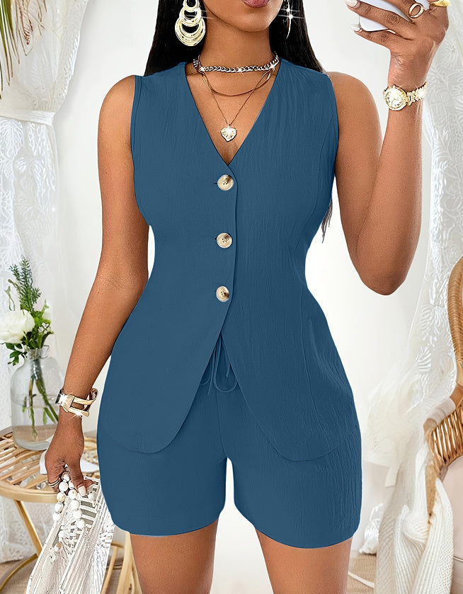 European And American Ladies Fashion Comfort And Casual Open Chest Lace-Up Short-Sleeved Shirt For Women