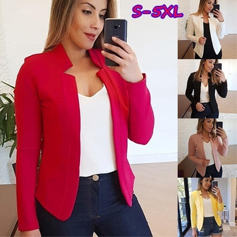 Women's Solid Colour Casual Professional Blazer For Ladies