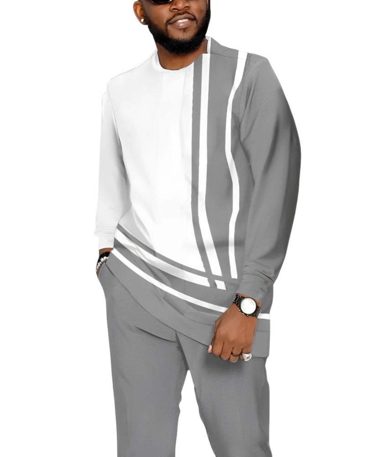 Men's Casual 3D Sweater Walking Suit