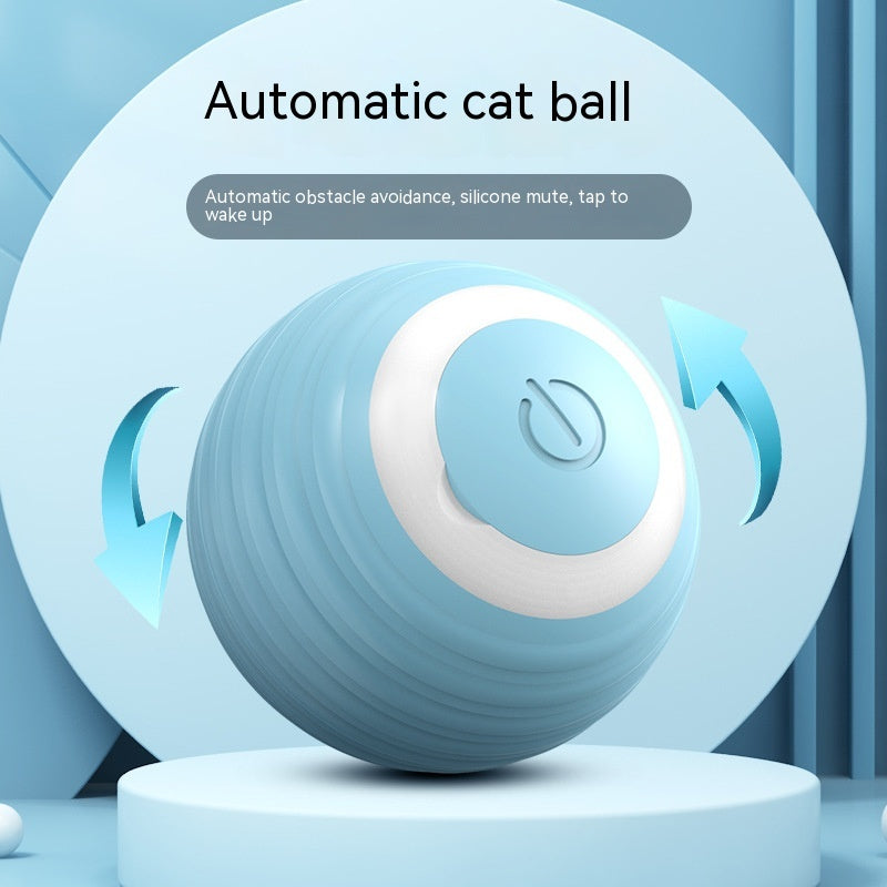 Automatic Moving Bouncing Rolling Ball For Indoor Cat Kitten - Smart Cat Self-Moving Toy Ball