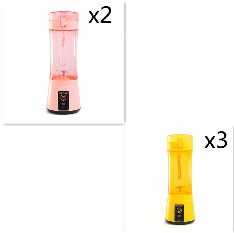 Portable Electric Fruit Juicer - Wireless USB Rechargeable Mini Multifunction Smoothie Blender