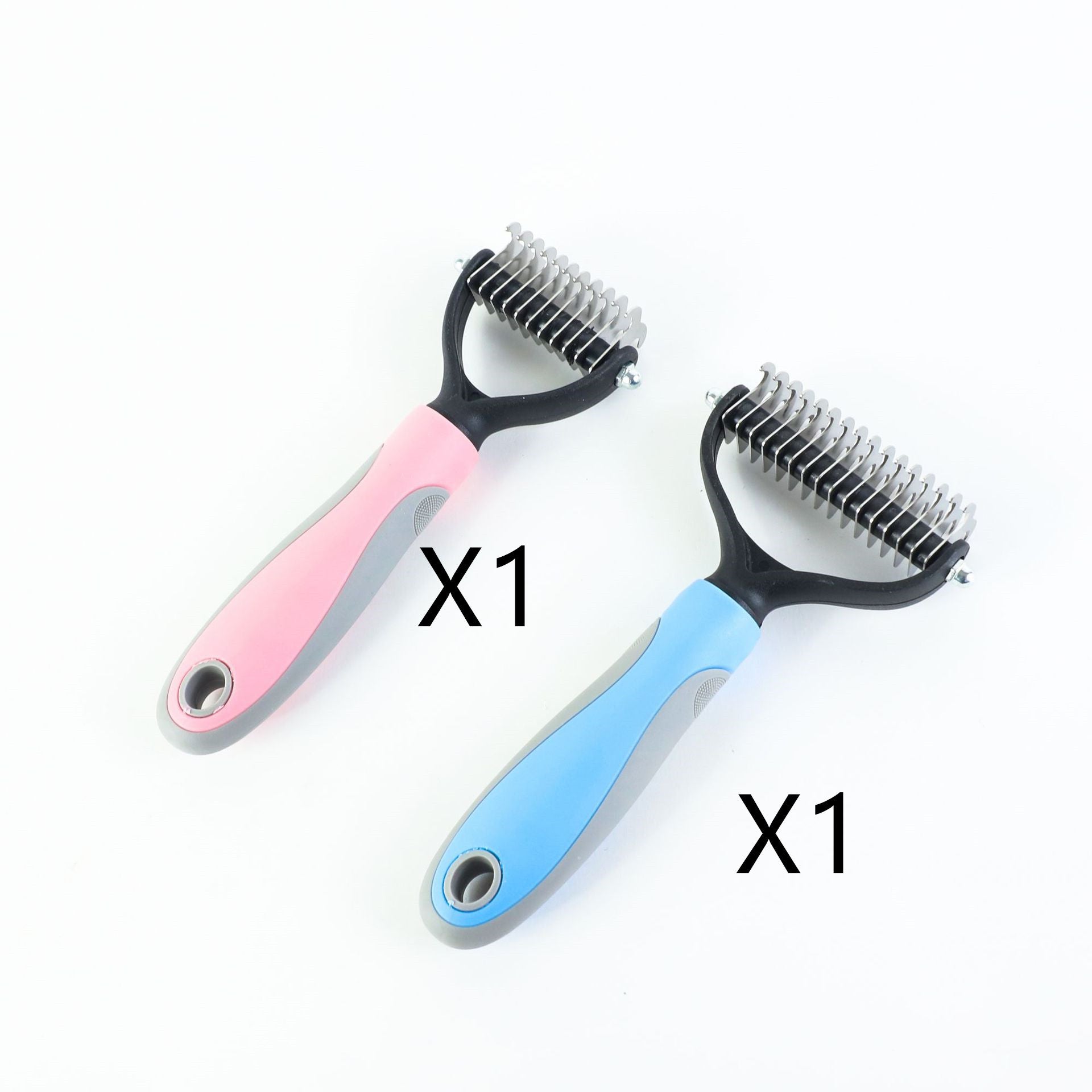 Stainless Double-Sided Pet Hair Brush With Removal Comb For Pet Grooming