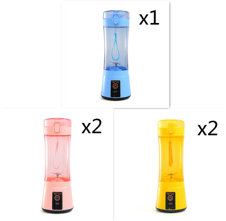 Portable Electric Fruit Juicer - Wireless USB Rechargeable Mini Multifunction Smoothie Blender