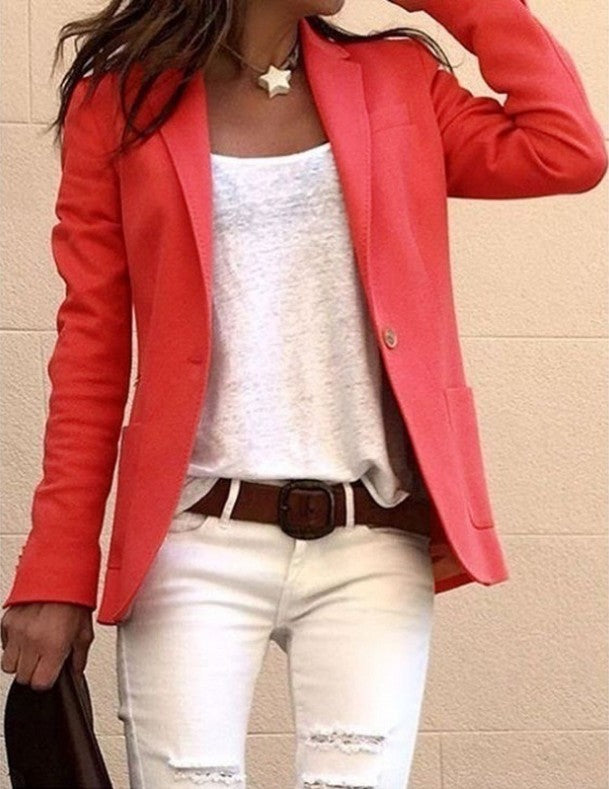Candy-Coloured Long-Sleeved Suit For Women