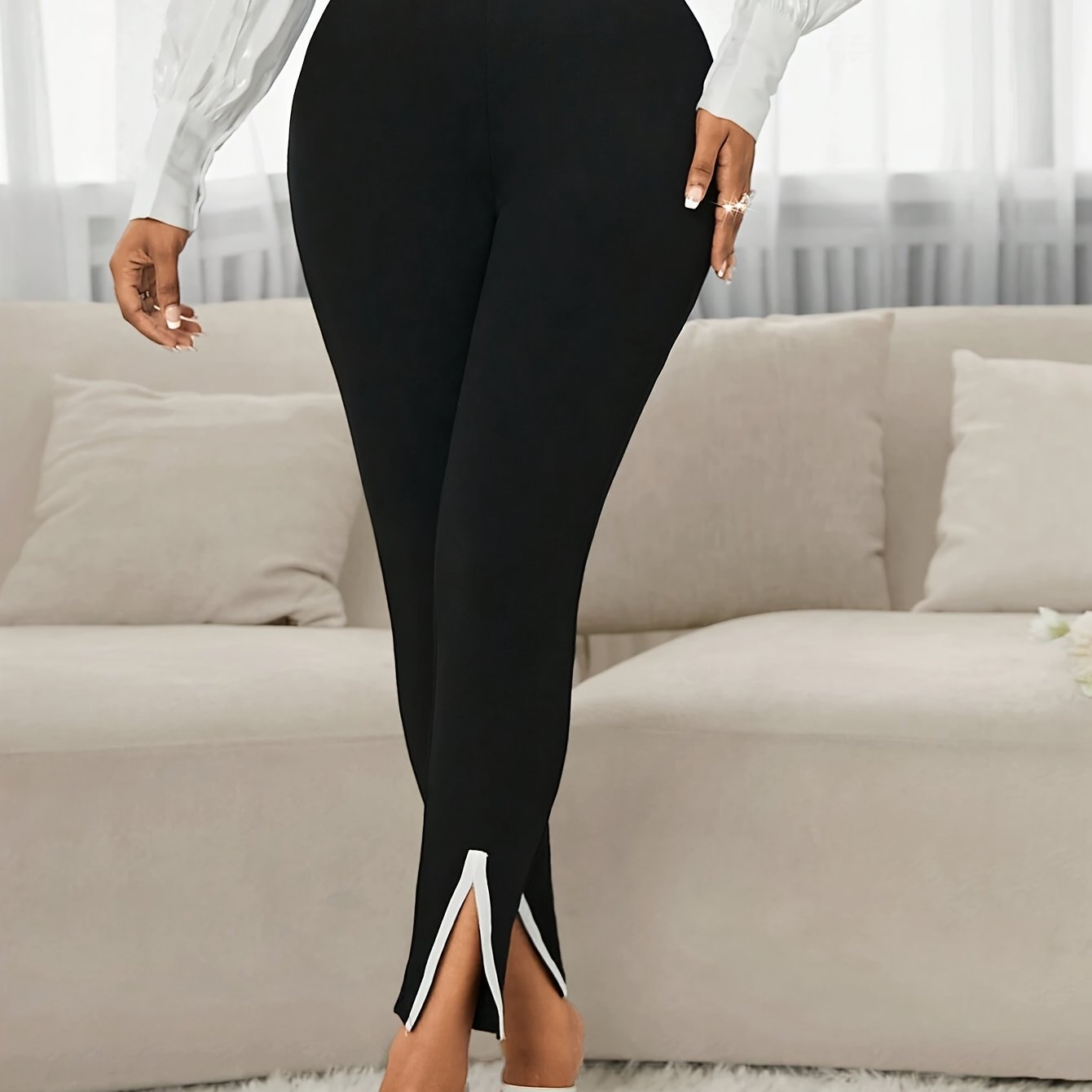 European And American Elegant Commuting Slim-Fit Pants For Women