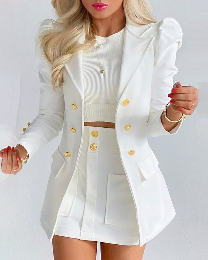 Women's Fashion Solid Colour Casual Suits