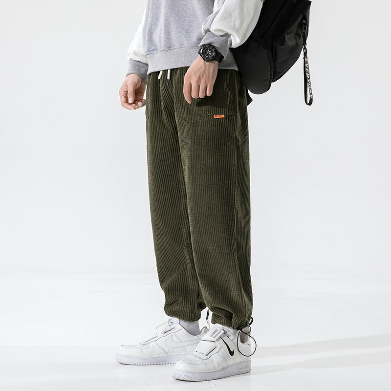 Men's Casual Corduroy Loose Track Pants