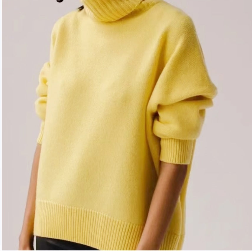 Women's Long-Sleeved Pullover Solid Colour Sweater