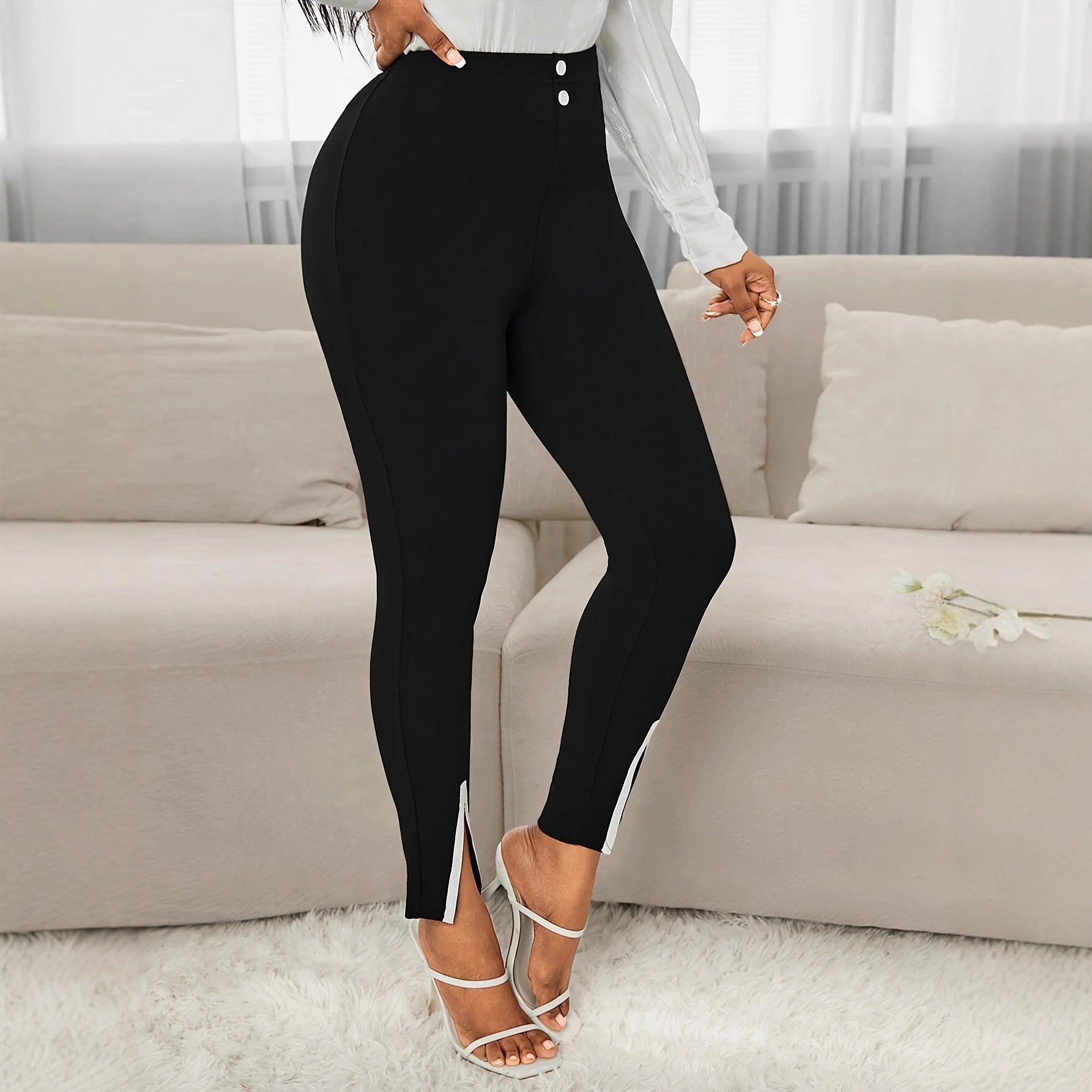 European And American Elegant Commuting Slim-Fit Pants For Women