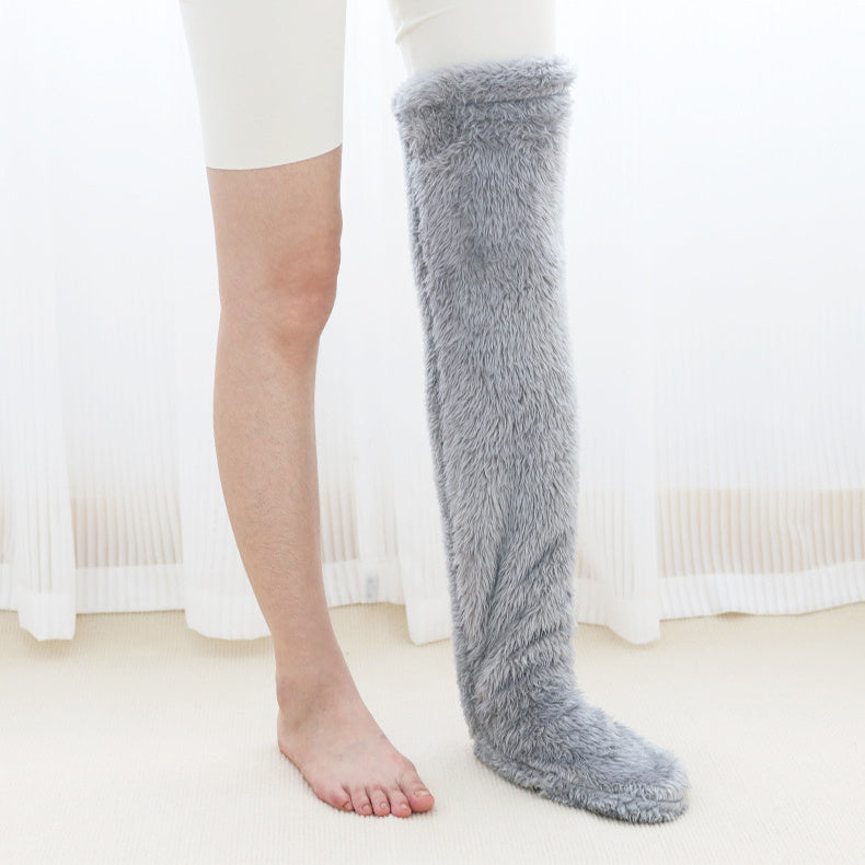 Winter Warm Over Knee High Fuzzy Long Socks - Cold-proof Stockings, Home Floor Sleeping Socks - Unisex