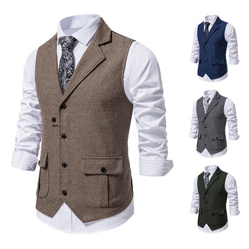 Men's European Single-Breasted Retro Vest