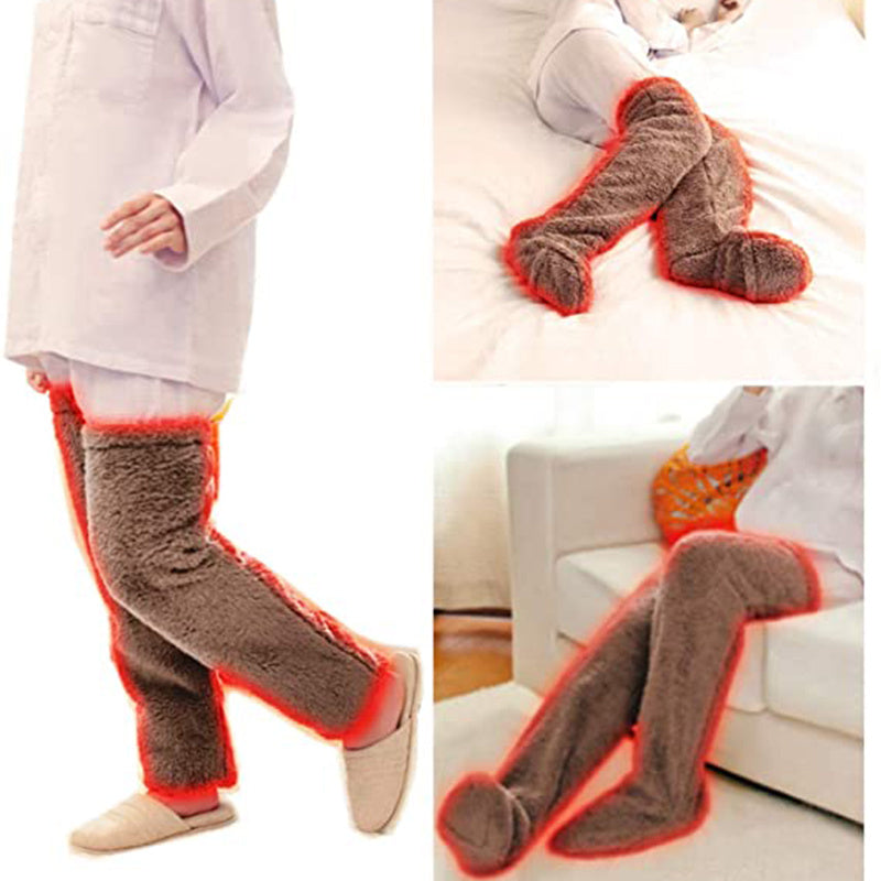 Winter Warm Over Knee High Fuzzy Long Socks - Cold-proof Stockings, Home Floor Sleeping Socks - Unisex
