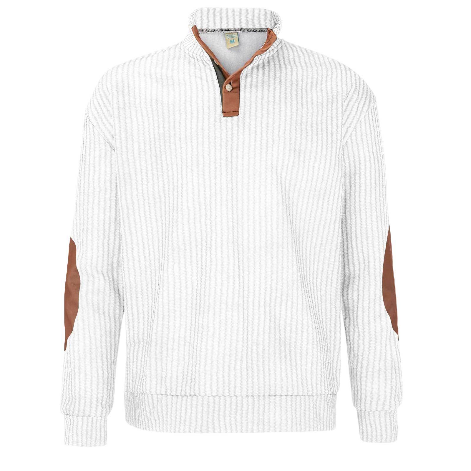 Men's Printed Stand Collar Casual Sweatshirt