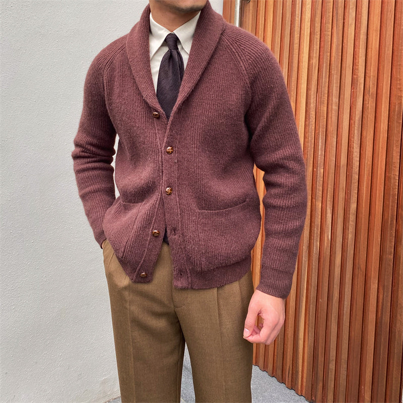 Thick Vintage Knitted Retro Cardigan For Men