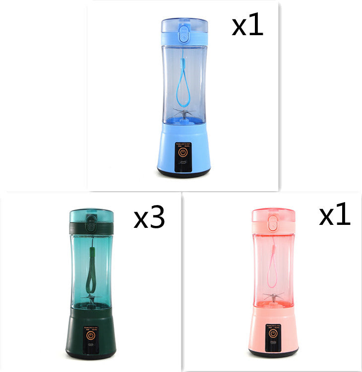Portable Electric Fruit Juicer - Wireless USB Rechargeable Mini Multifunction Smoothie Blender