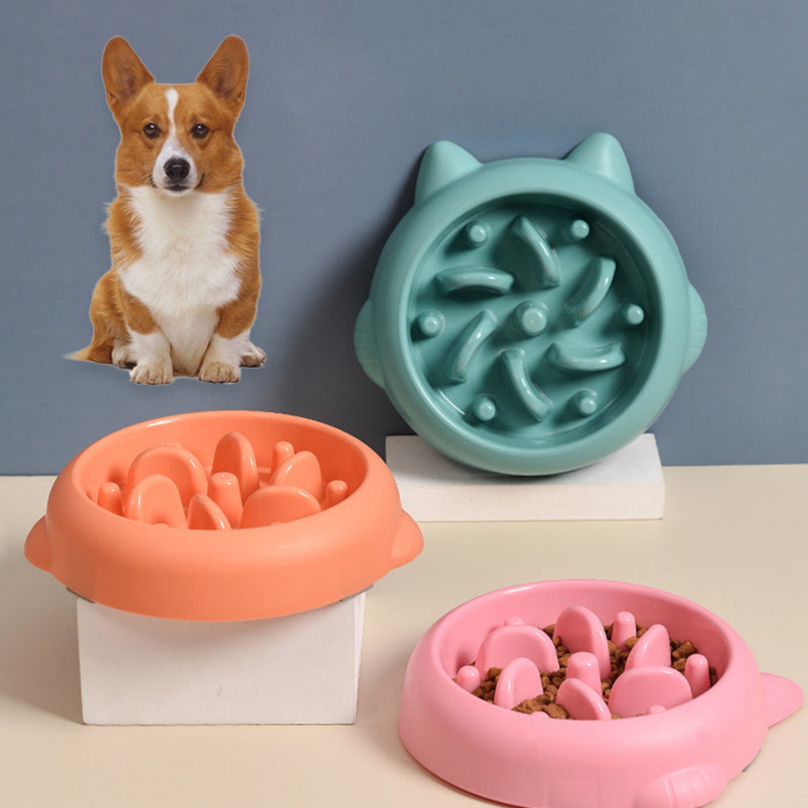 Pet Slow Feeder Bowls With Anti Choking Feature