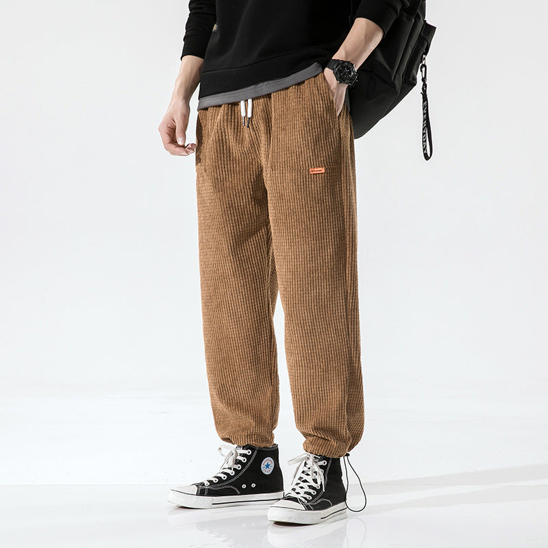 Men's Casual Corduroy Loose Track Pants