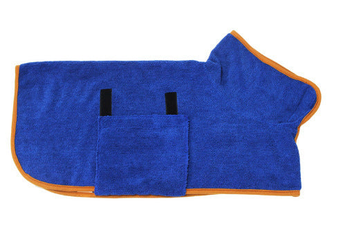Absorbent Pet Bathrobe With Waist-Wrapped Microfiber