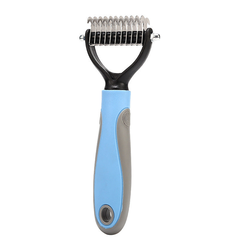 Stainless Double-Sided Pet Hair Brush With Removal Comb For Pet Grooming