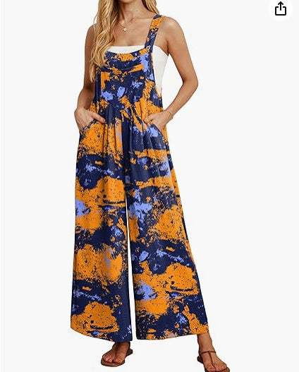 Casual Loose Jumpsuit With Pockets For Women