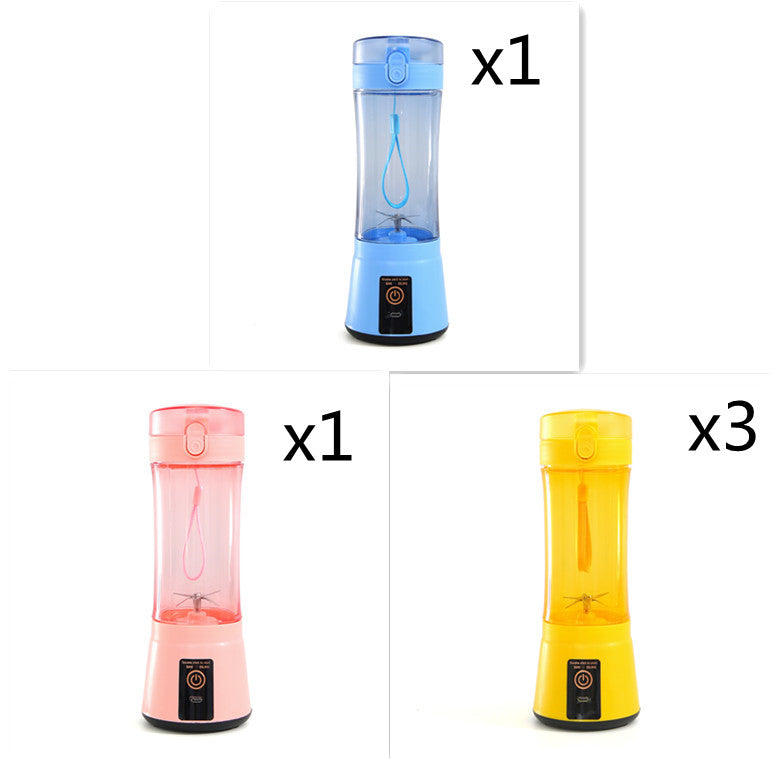 Portable Electric Fruit Juicer - Wireless USB Rechargeable Mini Multifunction Smoothie Blender