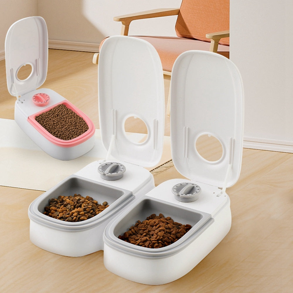 Automatic Pet Feeder With Stainless Steel Bowl - Smart Timer Food Dispenser For Cats and Dogs