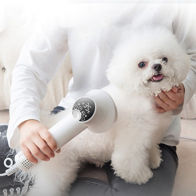 Smart Pet Hair Dryer Integrated With Intelligent Blowing and Combing Feature - Silent And Unharmful Cat Hairdressing Machine