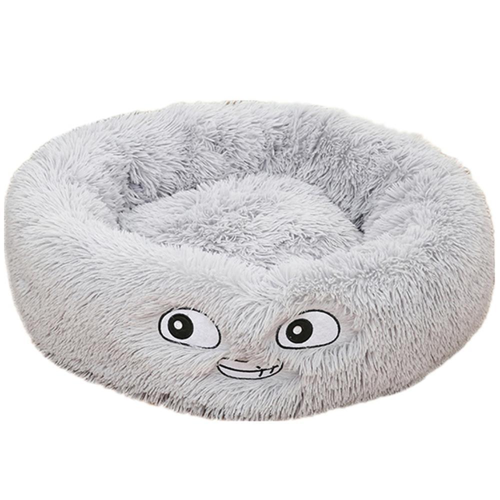 Pet Round Plush Beds For Small Dogs And Cats With Litter Kennel Feature - Suitable For a Puppy