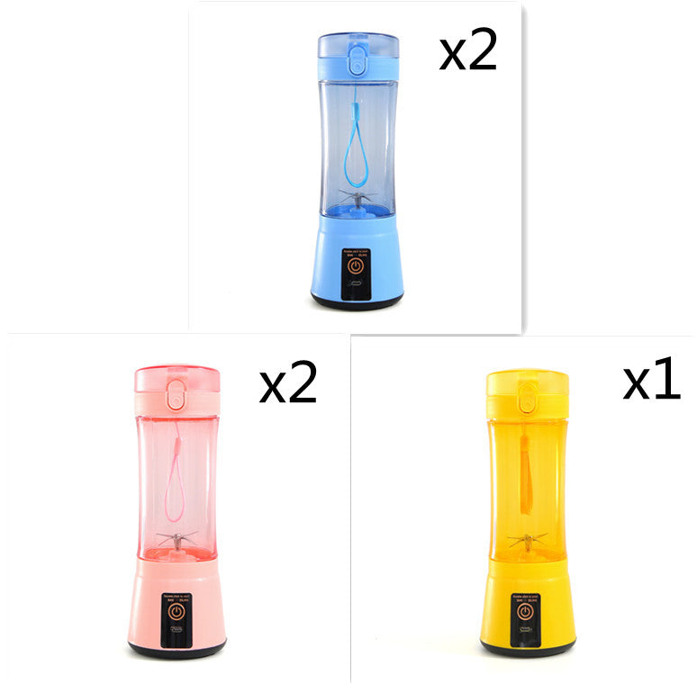 Portable Electric Fruit Juicer - Wireless USB Rechargeable Mini Multifunction Smoothie Blender