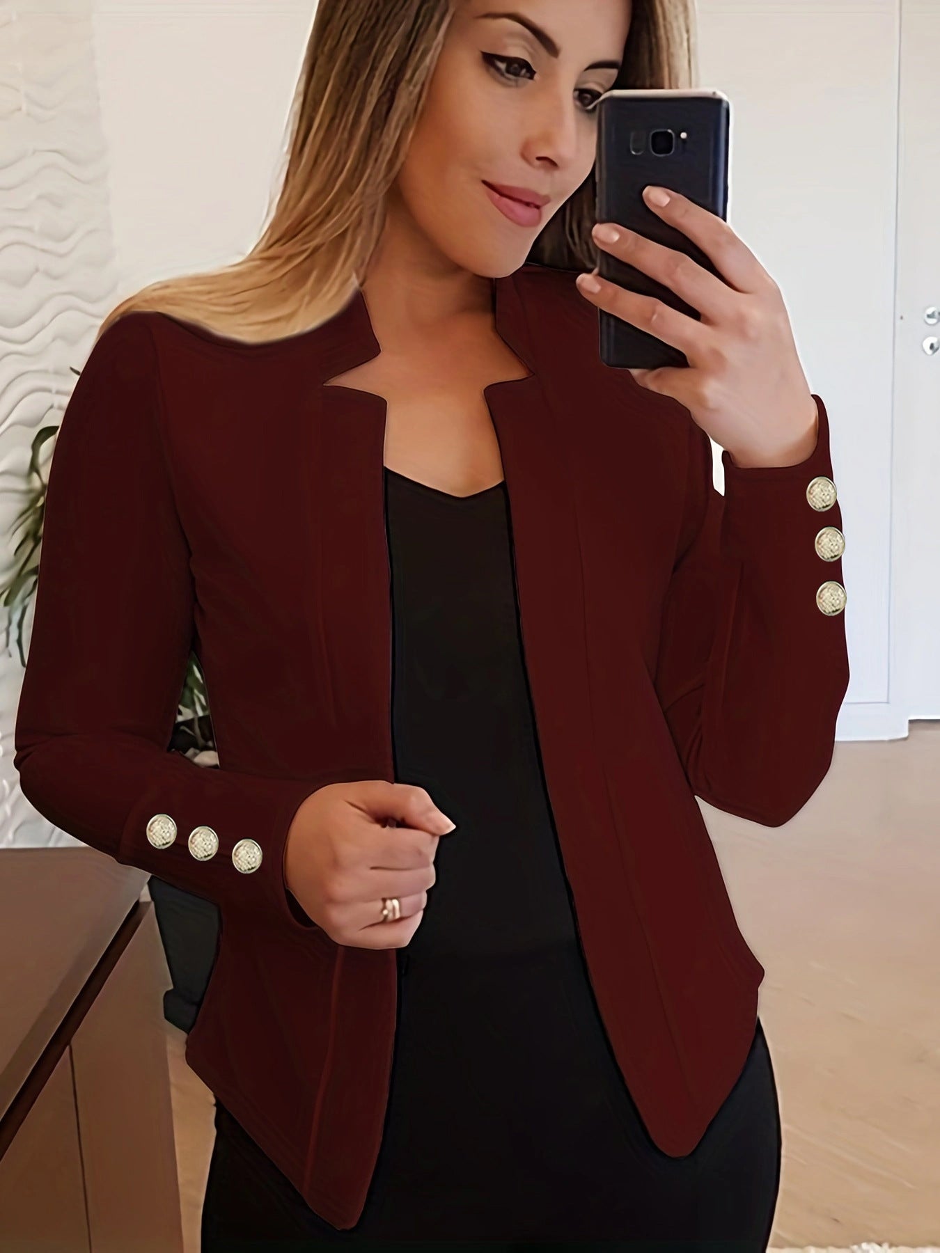 Women's Solid Colour Casual Professional Blazer For Ladies