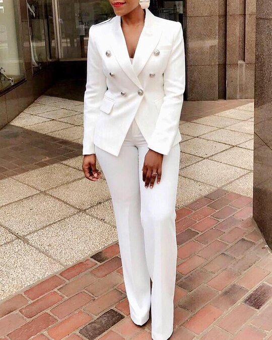 Women's New High Waist Solid Colour Suit