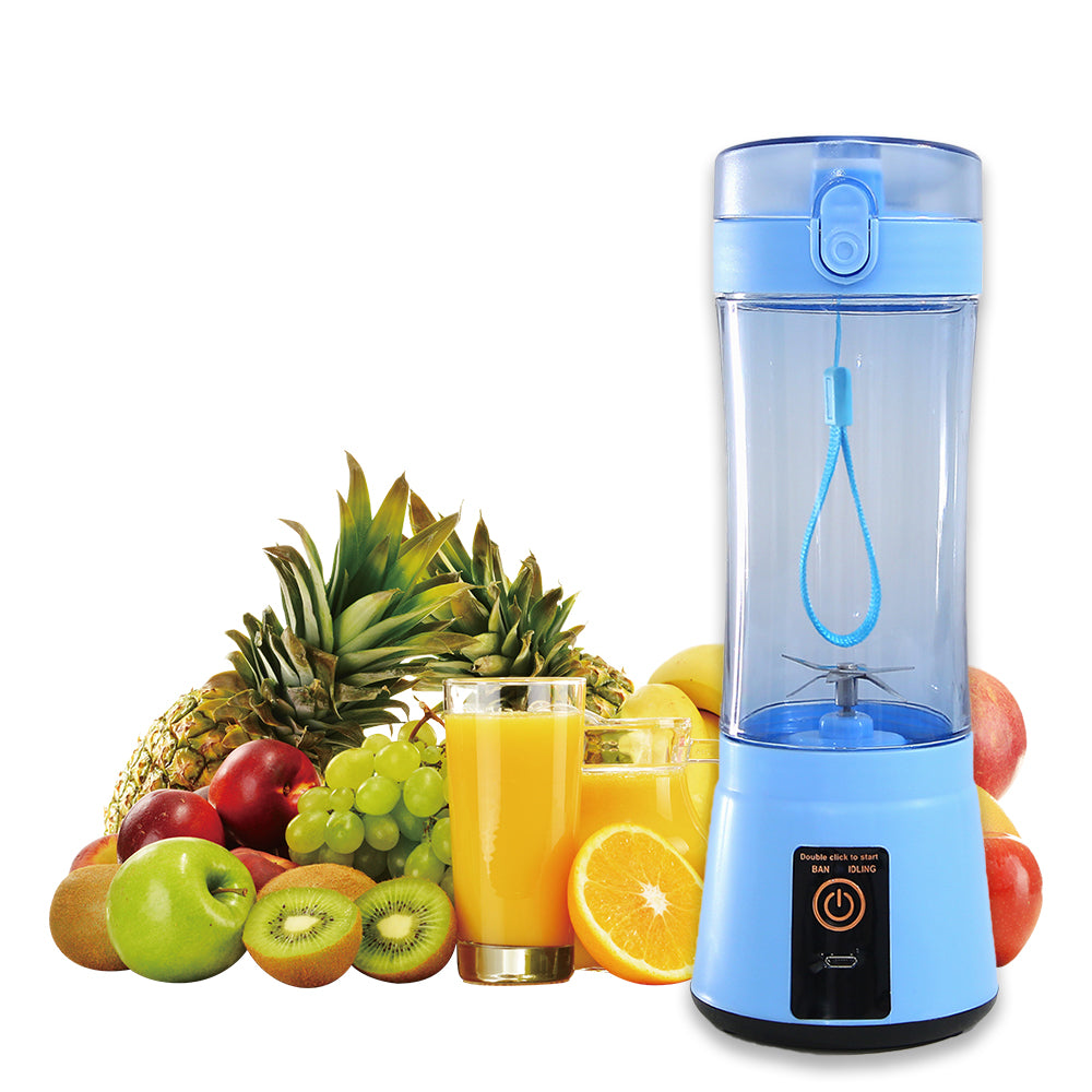 Portable Electric Fruit Juicer - Wireless USB Rechargeable Mini Multifunction Smoothie Blender