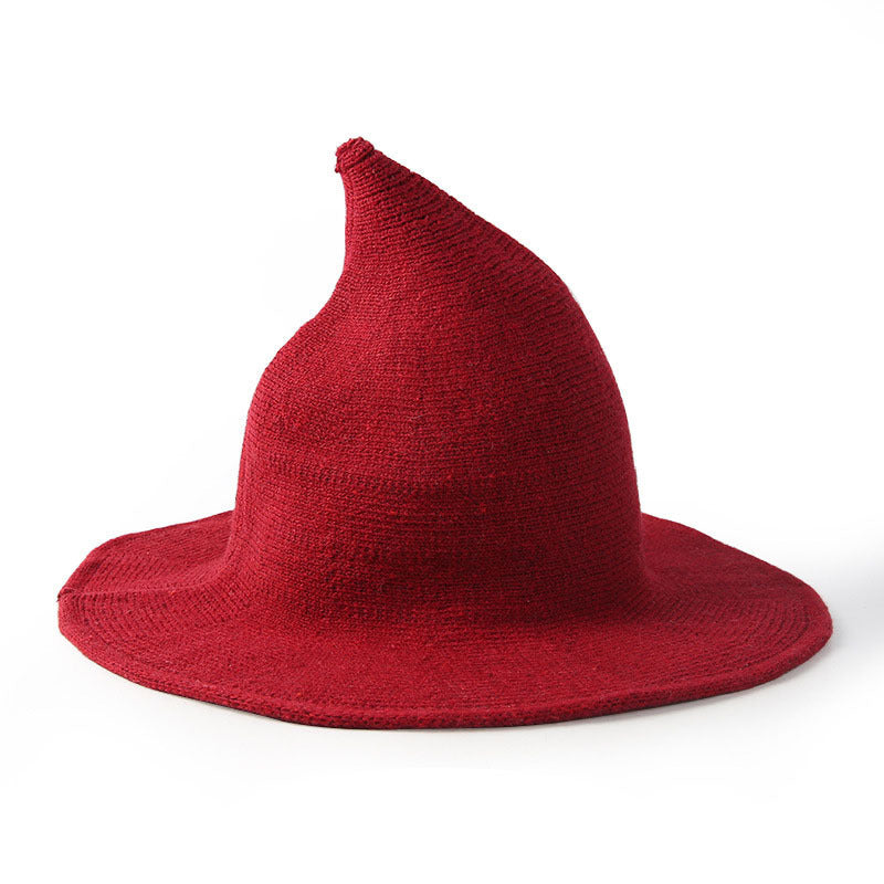 European And American Halloween Wool Wizard Hat For Women