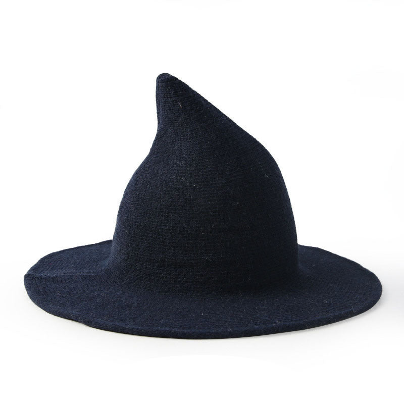 European And American Halloween Wool Wizard Hat For Women