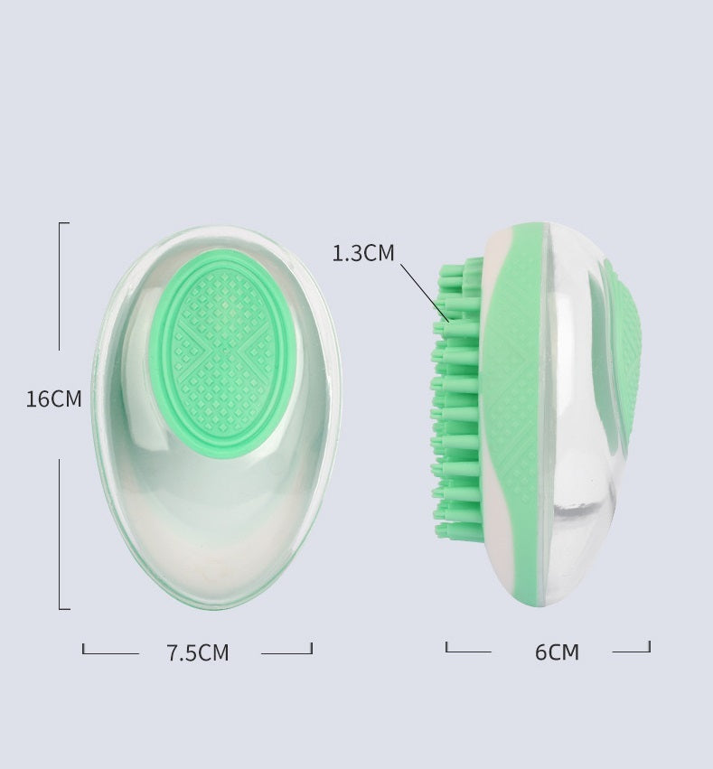 Pet 2-in-1 Bath Brush And SPA Massage Comb - Soft Silicone Shower Hair Grooming Comb For Dog And Cat