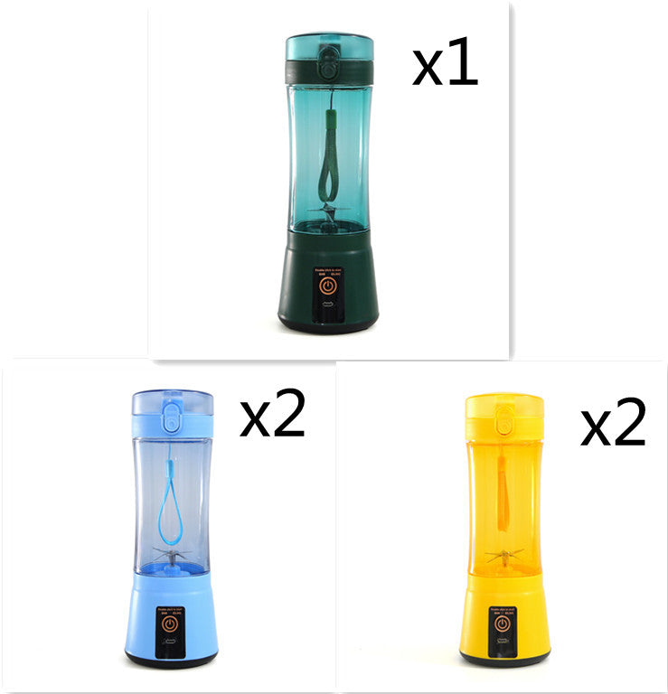 Portable Electric Fruit Juicer - Wireless USB Rechargeable Mini Multifunction Smoothie Blender