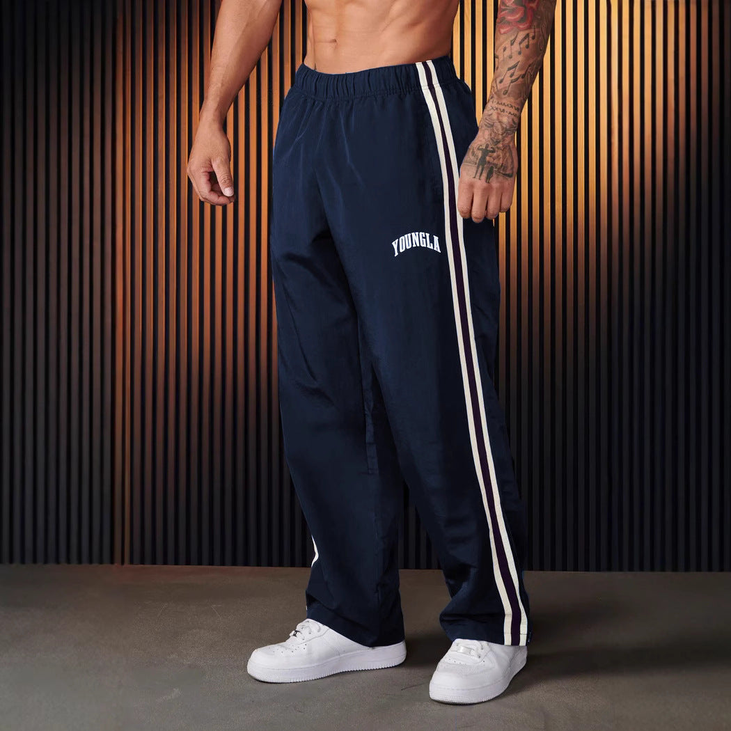 Men's Sports Pants Pairs Of Stitching Printing Leisure