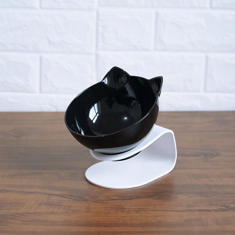Cat Double Food Bowl With Cervical Vertebra Protection
