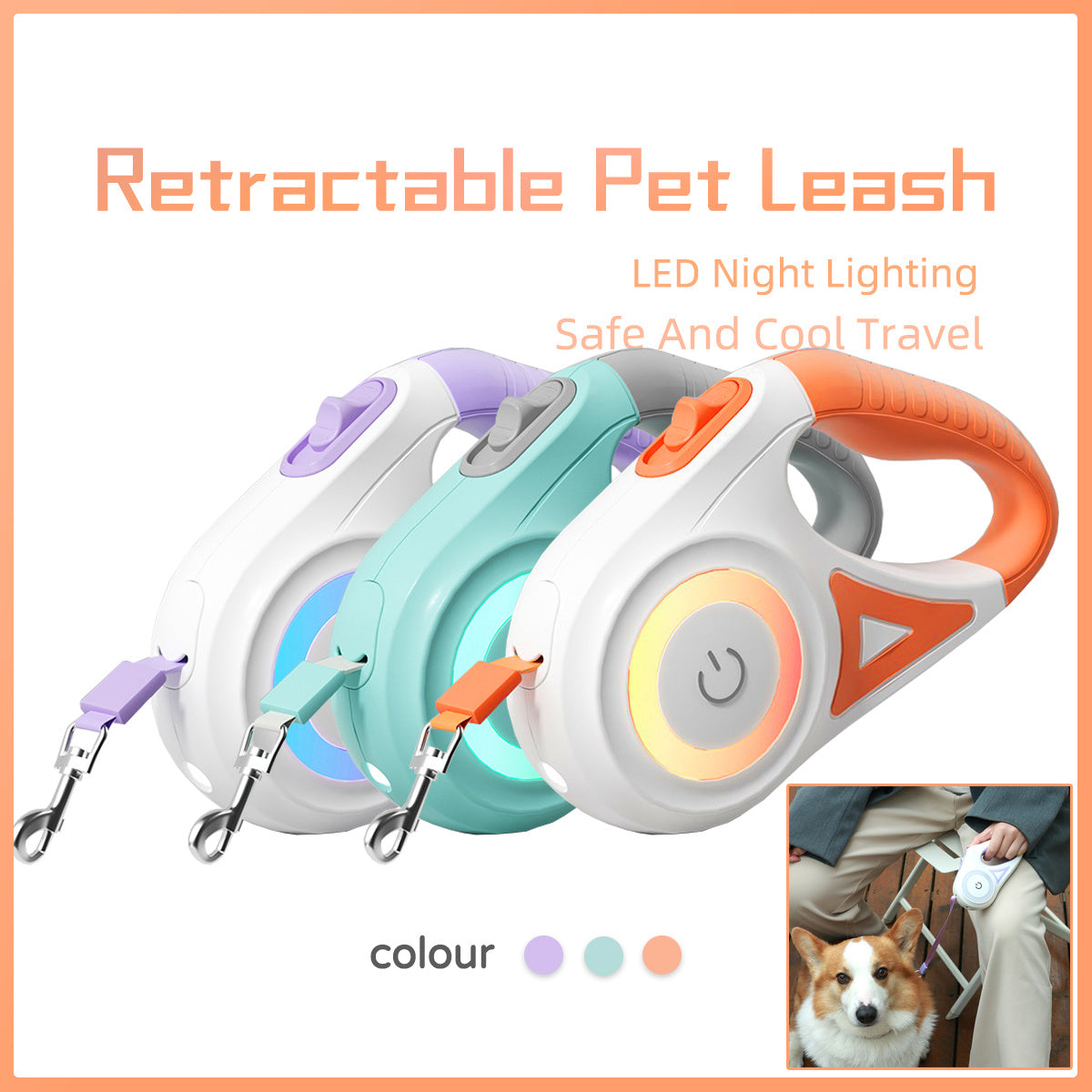 Retractable Collar Dog Leash For Small And Medium Dogs - Automatic Dog and Cat Traction