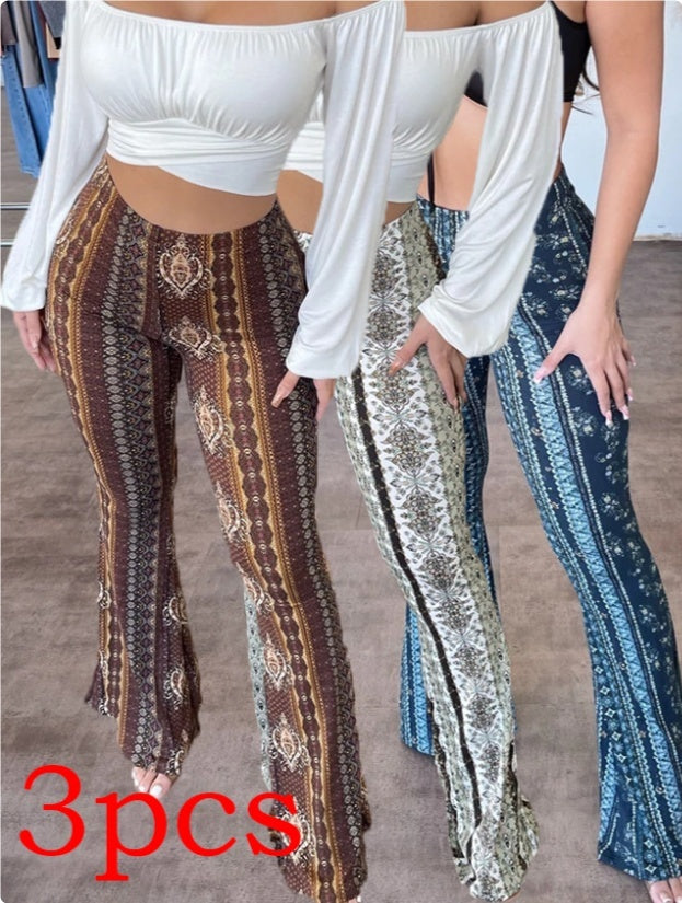 Women's High Elastic Tight Pants - Slim Sexy Print Trousers