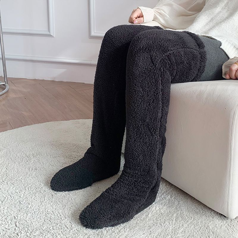 Winter Warm Over Knee High Fuzzy Long Socks - Cold-proof Stockings, Home Floor Sleeping Socks - Unisex
