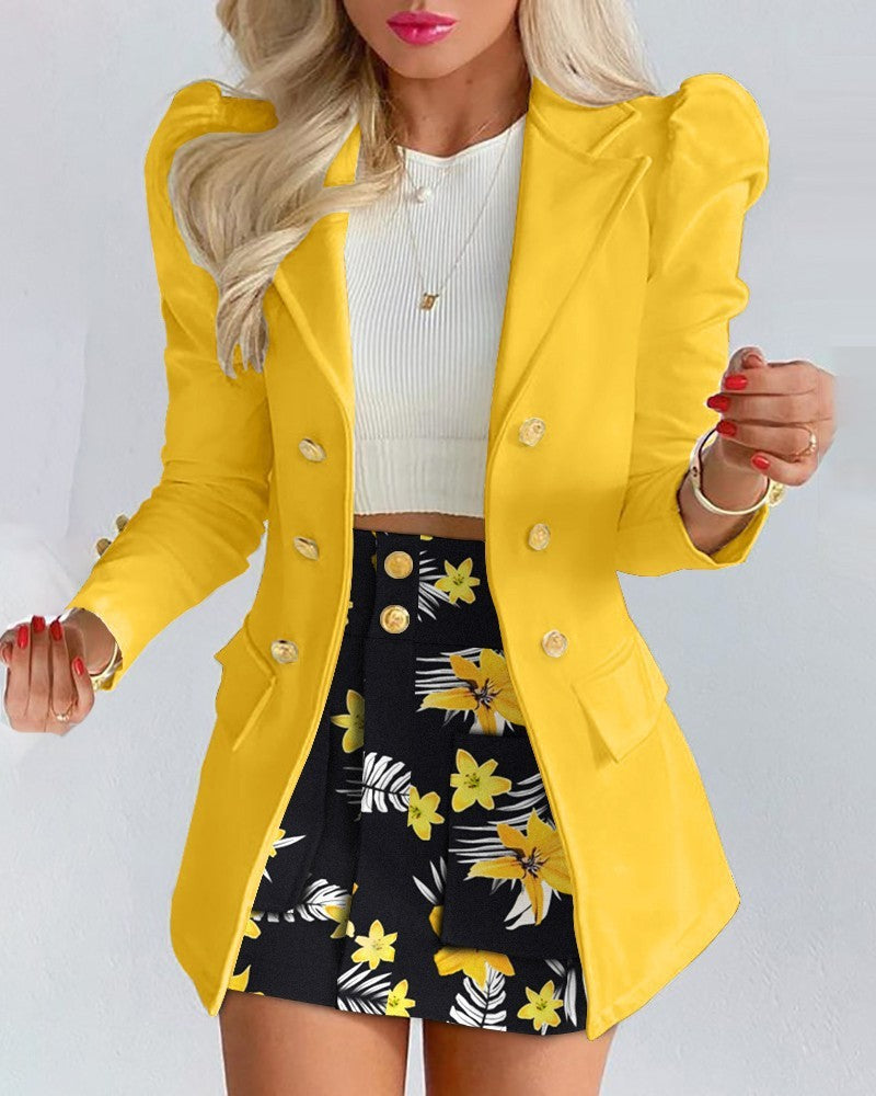 Women's Fashion Solid Colour Casual Suits