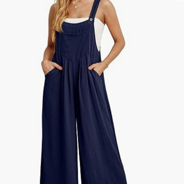 Casual Loose Jumpsuit With Pockets For Women
