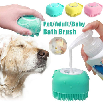 Dog And Cat Silicone Bath Brush - Pet Bathroom / Grooming Supplies