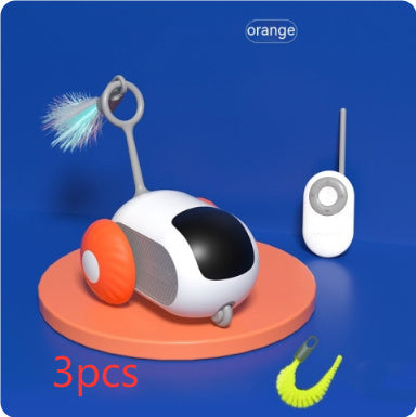 Remote Control Interactive Pet Car Toy With USB Charging - Automatic Self-Moving And Interactive Cat Toy